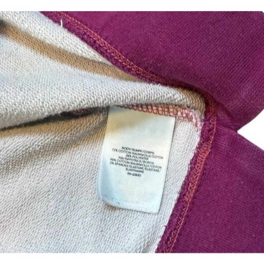 Lands End Sweater Womens Medium Sweatshirt Pull Over Crew Serious Sweats Sunset - Picture 4 of 7